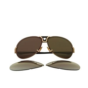 NEW RARE Authentic Tom Ford Pablo Unisex Aviator Brown Gold Sunglasses TF132 01E
